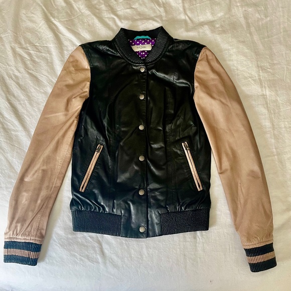 Limited Edition - Paul Smith Leather Bomber Varsity Jacket Size 38 (small) - Picture 1 of 8